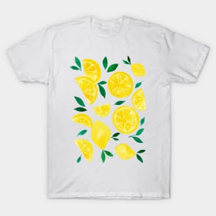 Watercolor lemons yellow and green T-Shirt